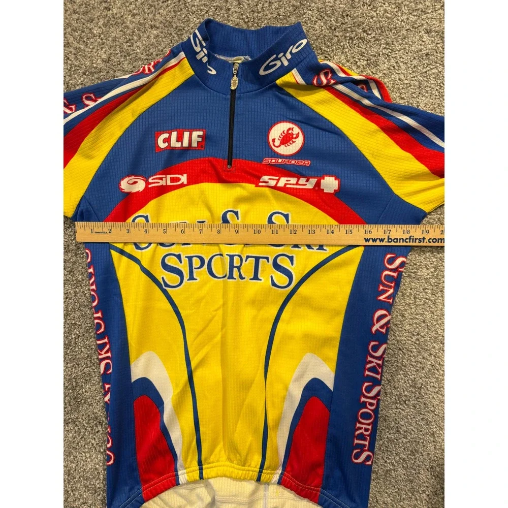 Sun & Ski Sports Cycling Jersey Mens M* Multi Color Long Sleeve Sponsor Graphic* - Picture 4 of 9